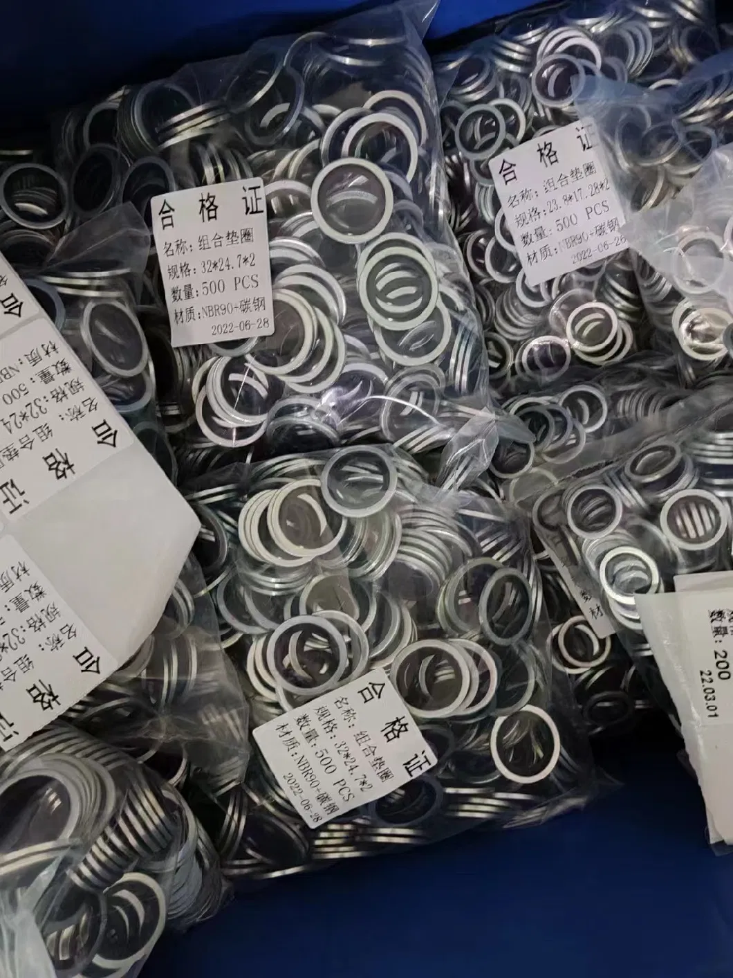 Autocentralizzante acciaio inossidabile 304 Dowty Seal Gasket NBR Rubber Bonded Seal Washer 4