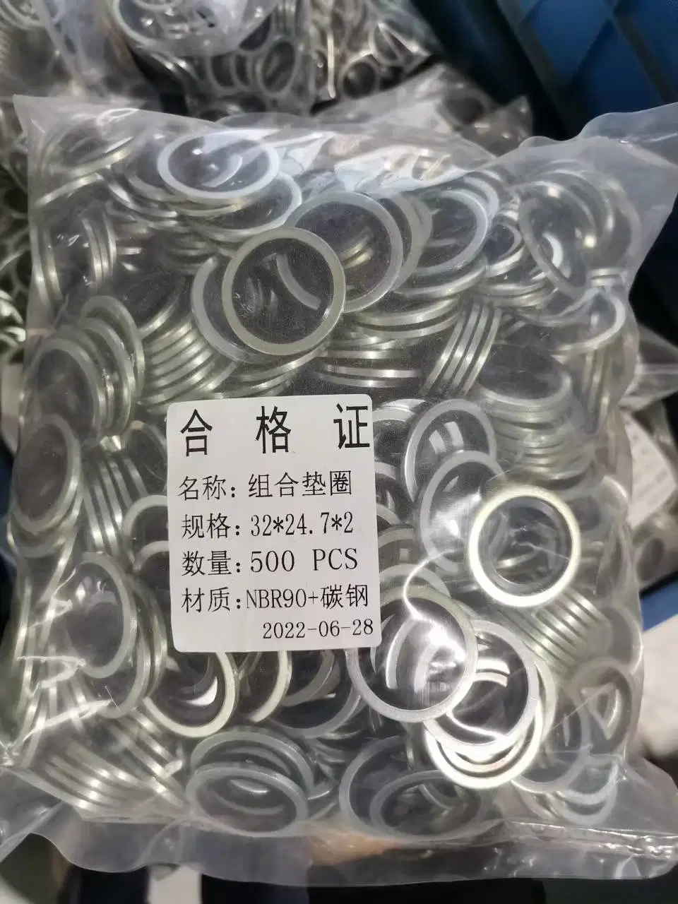 Autocentralizzante acciaio inossidabile 304 Dowty Seal Gasket NBR Rubber Bonded Seal Washer 5