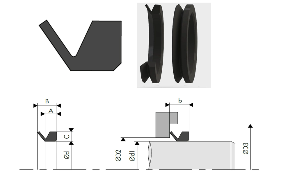 Sigillo di olio per resistenza alle alte temperature resistenza all'usura e resistenza alla corrosione 0