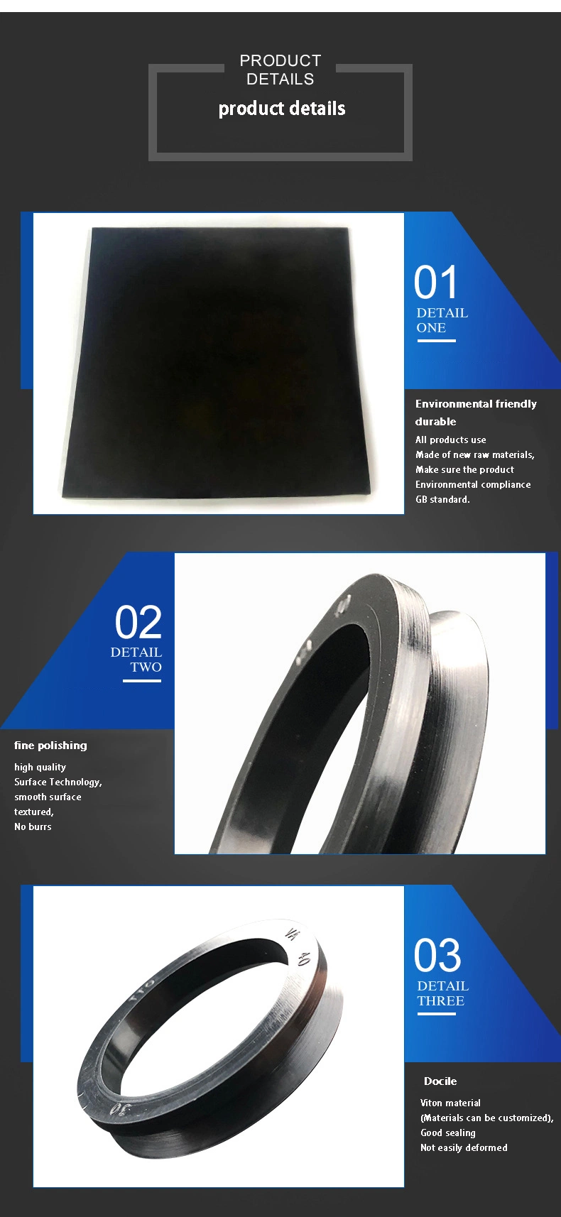 Sigillo di olio per resistenza alle alte temperature resistenza all'usura e resistenza alla corrosione 2