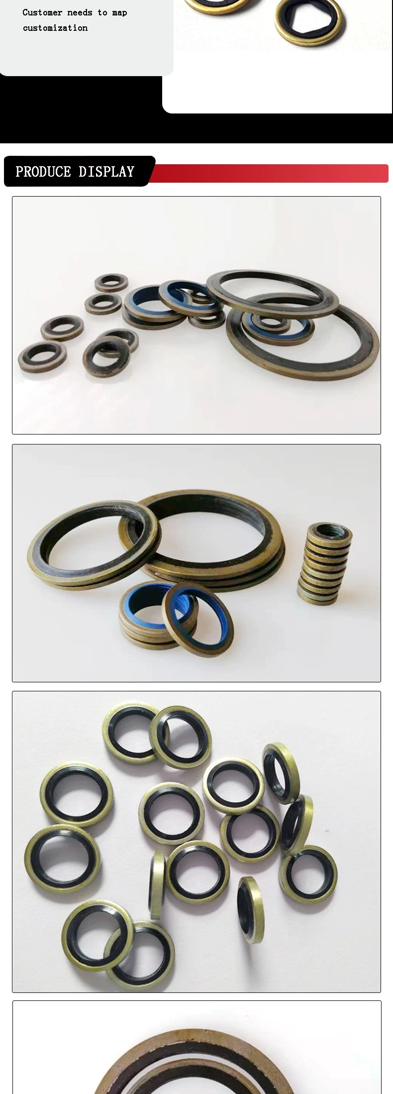 OEM Seal M12 Acciaio al carbonio di gomma nitrile con guarnizione a tenuta 2